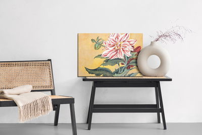 Ljuddämpande tavla - Peonies with leaves