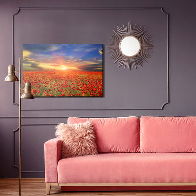 Ljuddämpande tavla - Sunset over a filed