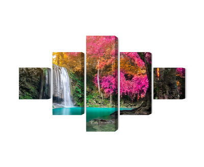 Ljuddämpande tavla - A beautiful forest waterfall