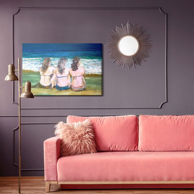 Ljuddämpande tavla - Three women at the seaside