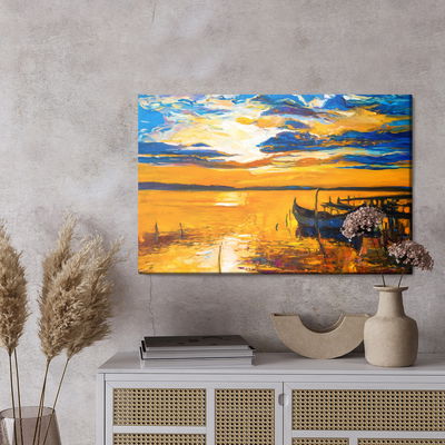 Ljuddämpande tavla - Colorful sunset over