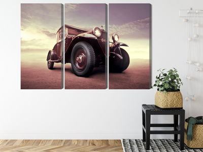Ljuddämpande tavla - Vintage car with a 3d effect