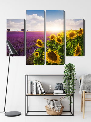 Ljuddämpande tavla - Lavender and sunflower