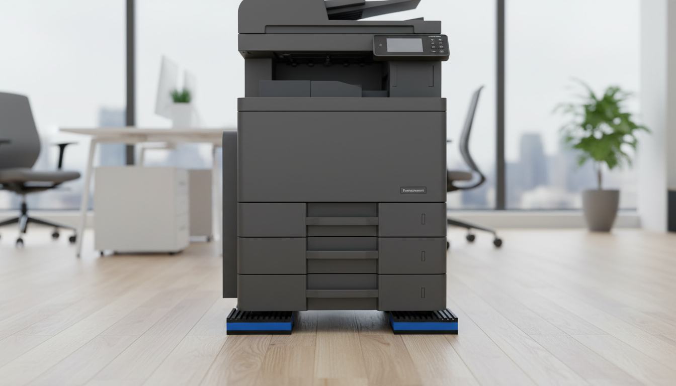 Kunskapsportal om ljudisolering av maskiner i kontor som minskar buller och vibrationer mellan rum.