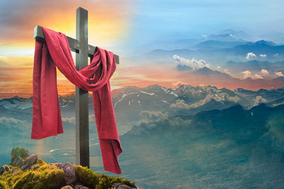 Ljuddämpande tavla - Cross on the background