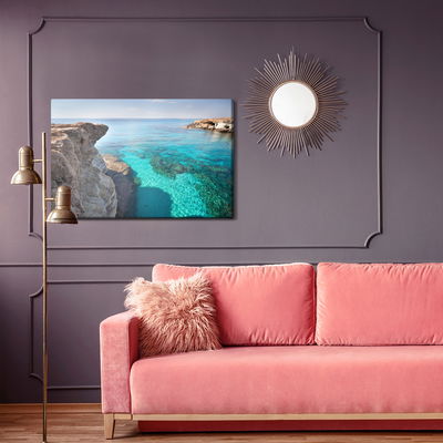 Ljuddämpande tavla - Cliffs with clear water