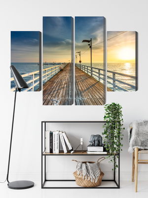 Ljuddämpande tavla - Wooden pier on the baltic sea
