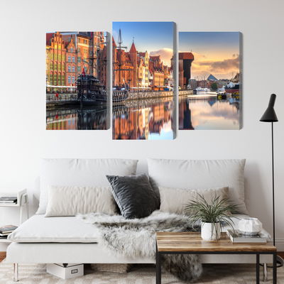 Ljuddämpande tavla - Gdansk motlawa at sunrise