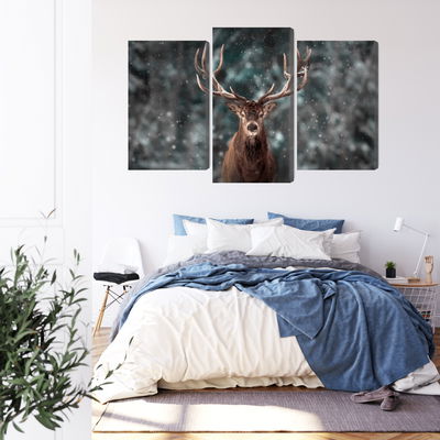 Ljuddämpande tavla - Deer in the forest 3d