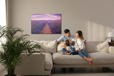 Ljuddämpande tavla - Beautiful lavender field