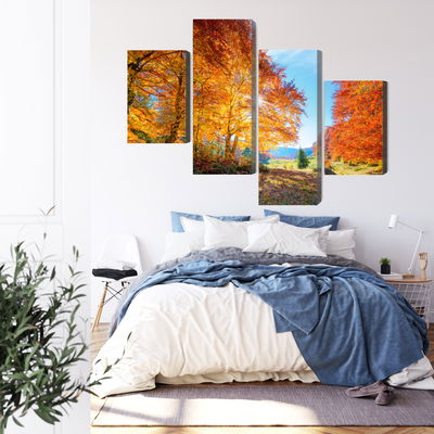 Ljuddämpande tavla - Colorful autumn trees