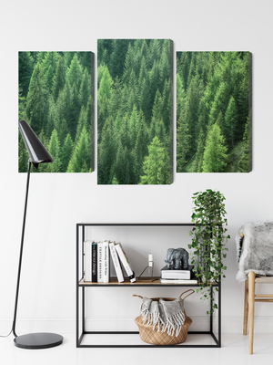 Ljuddämpande tavla - 3d green forest view