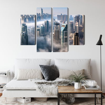 Ljuddämpande tavla - Dubai city panorama