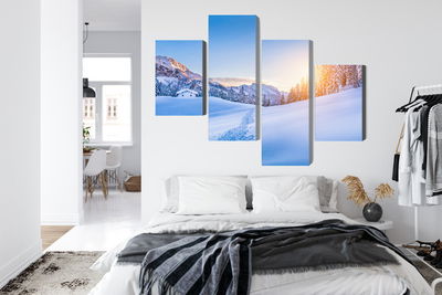 Ljuddämpande tavla - The alps at winter time 3d