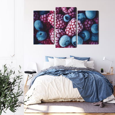 Ljuddämpande tavla - Frozen blueberries