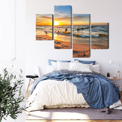 Ljuddämpande tavla - Baltic sea at sunset