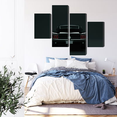 Ljuddämpande tavla - Vintage black muscle car