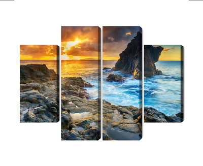 Ljuddämpande tavla - Sunset on the seashore