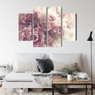 Ljuddämpande tavla - Peonies in shades of pink