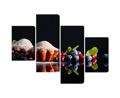 Ljuddämpande tavla - Muffins with fruits