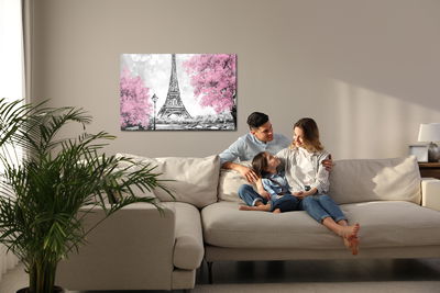 Ljuddämpande tavla - The eiffel tower between