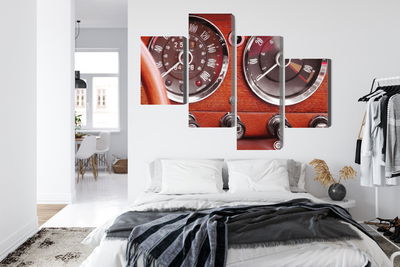 Ljuddämpande tavla - Counters in a retro car