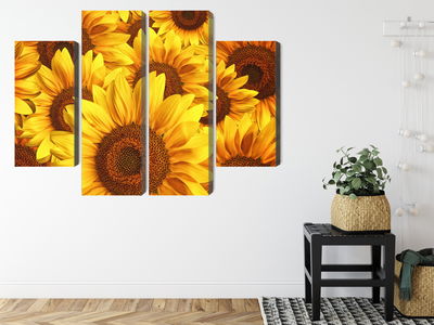 Ljuddämpande tavla - 3d sunflower flowers