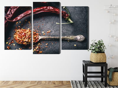 Ljuddämpande tavla - Dried chili peppers