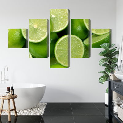 Ljuddämpande tavla - Lime halves