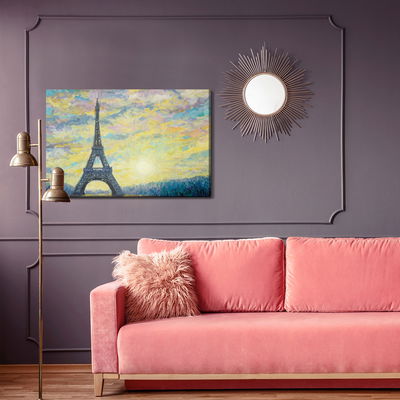 Ljuddämpande tavla - Eiffel tower and sunset