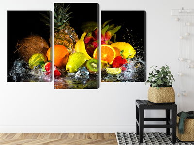 Ljuddämpande tavla - Fruit with a splash of water