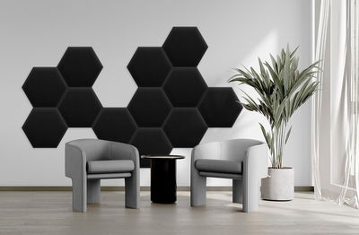 Sekskantet lydabsorber - fløjl