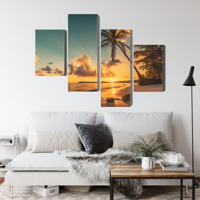 Ljuddämpande tavla - Sunset on the dominican beach