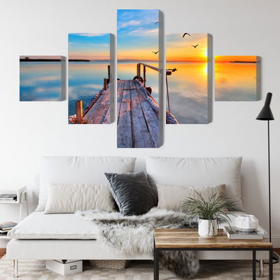 Ljuddämpande tavla - West by the lake