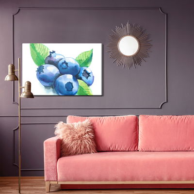 Ljuddämpande tavla - Blueberries painted