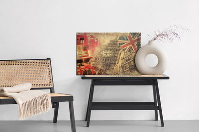 Ljuddämpande tavla - Collage with London icons