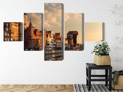Ljuddämpande tavla - The port of gdansk at sunset