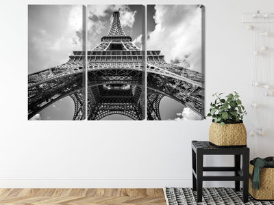 Ljuddämpande tavla - Paris eiffel tower black