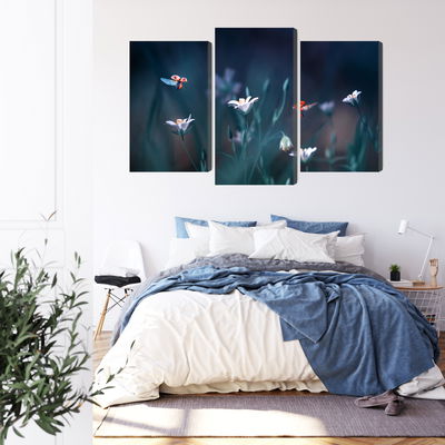 Ljuddämpande tavla - Ladybugs and wildflowers