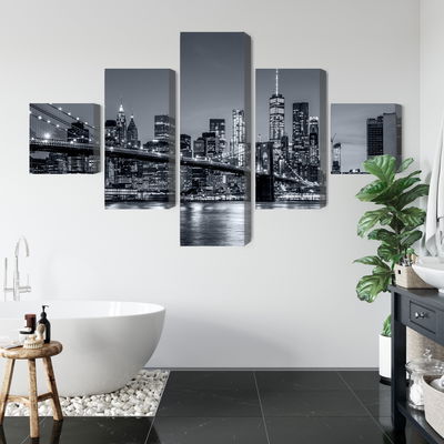 Ljuddämpande tavla - Panorama of New York at night