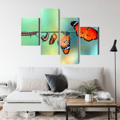 Ljuddämpande tavla - Colorful caterpillars