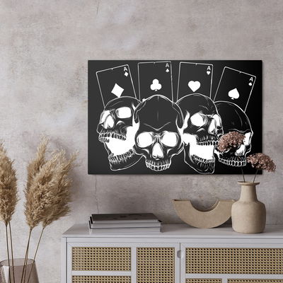 Ljuddämpande tavla - Skulls on a background