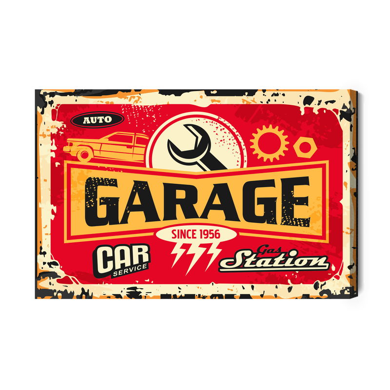 Ljuddämpande tavla - Vintage moto parts