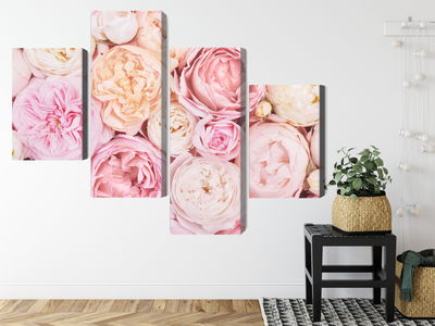 Ljuddämpande tavla - Blooming flowers in pastel