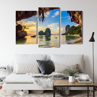 Ljuddämpande tavla - Sunset on a beach in thailand