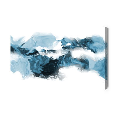 Ljuddämpande tavla - Blue abstract wave