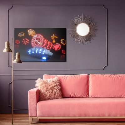 Ljuddämpande tavla - Casino neon concept