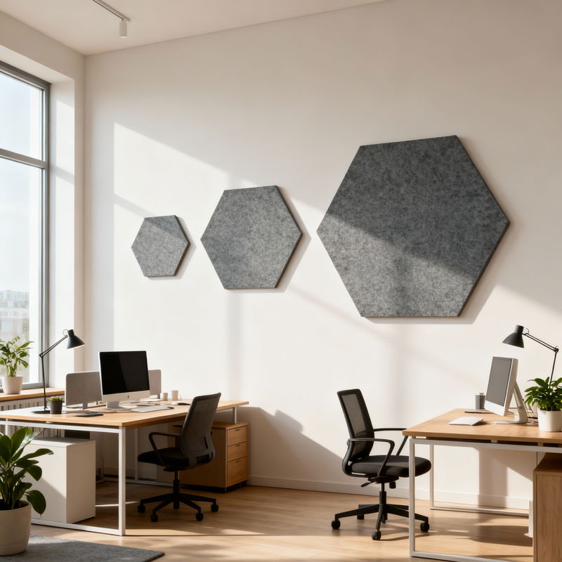 Ljudabsorbering till vägg - PES hexagon wall