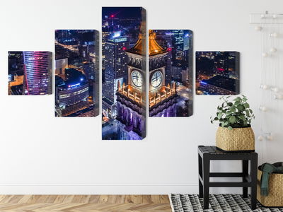 Ljuddämpande tavla - Warsaw panorama at night