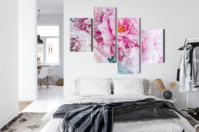 Ljuddämpande tavla - 3d peony bouquet